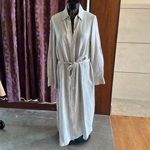 Grey Button Down Shirt Dress